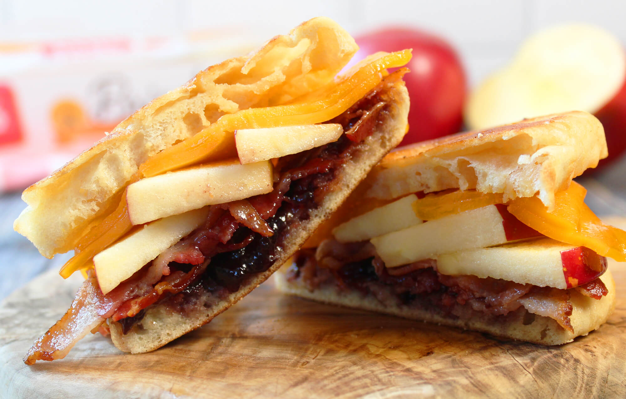 Apple bacon cheddar grilled cheese